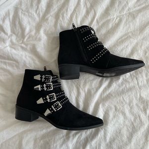 Express black booties
